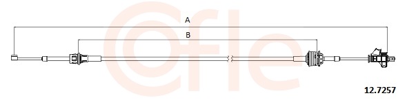 COFLE Seilzug, Schaltgetriebe 127257 für Fiat