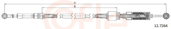 COFLE Seilzug, Schaltgetriebe 127264 für Fiat