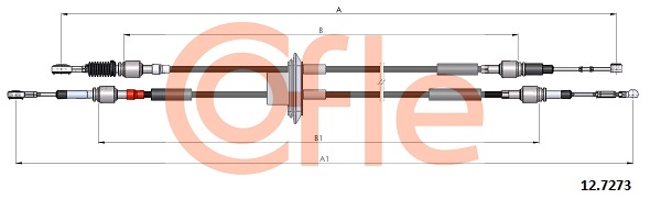 COFLE Seilzug, Schaltgetriebe 127273 für Fiat
