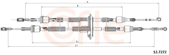 COFLE Seilzug, Schaltgetriebe 127272 für Fiat