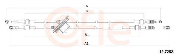 COFLE Seilzug, Schaltgetriebe 127282 für Citroën Fiat