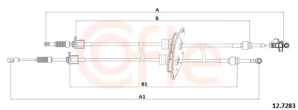 COFLE Seilzug, Schaltgetriebe 127283 für Fiat Peugeot