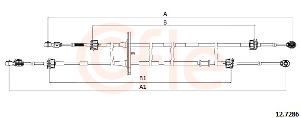 COFLE Seilzug, Schaltgetriebe 127286 für Fiat