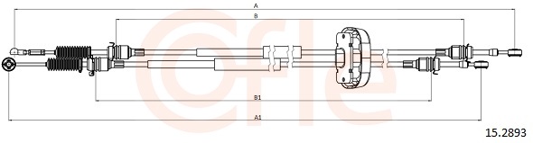 COFLE Seilzug, Schaltgetriebe 152893 für Opel