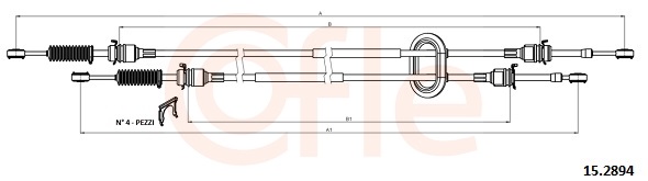 COFLE Seilzug, Schaltgetriebe 92152894 für NISSAN Opel RENAULT