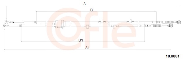 COFLE Seilzug, Schaltgetriebe 180801 für NISSAN