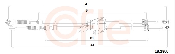 COFLE Seilzug, Schaltgetriebe 92181800 für TOYOTA