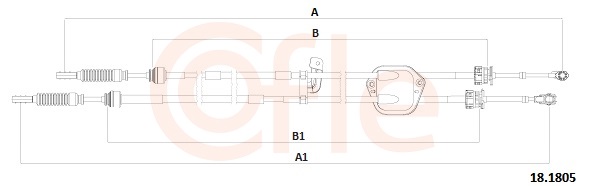 COFLE Seilzug, Schaltgetriebe 181805 für TOYOTA