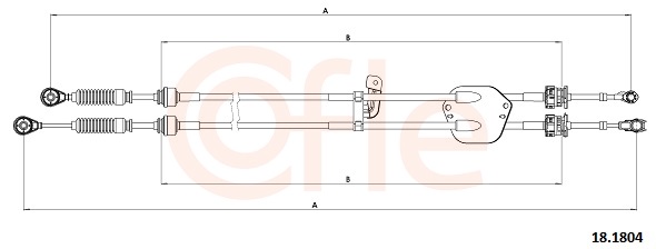 COFLE Seilzug, Schaltgetriebe 181804 für TOYOTA