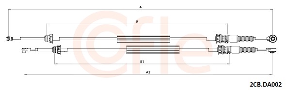 COFLE Seilzug, Schaltgetriebe 2cbda002 für DACIA