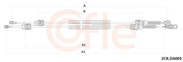 COFLE Seilzug, Schaltgetriebe 2cbda001 für DACIA