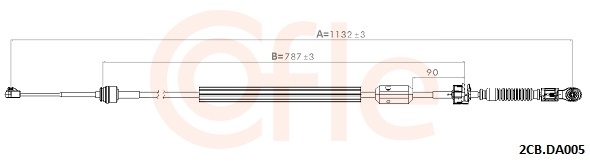 COFLE Seilzug, Schaltgetriebe 2cbda005 für DACIA