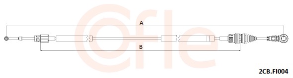 COFLE Seilzug, Schaltgetriebe 2cbfi004 rechts für Fiat