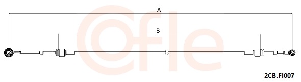 COFLE Seilzug, Schaltgetriebe 2cbfi007 für LANCIA