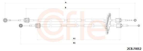 COFLE Seilzug, Schaltgetriebe 2cbfi012 für Fiat