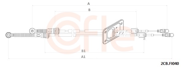 COFLE Seilzug, Schaltgetriebe 2cbfi040 für Fiat