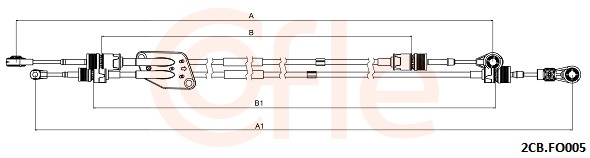 COFLE Seilzug, Schaltgetriebe 2cbfo005 für Ford