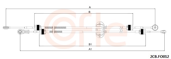COFLE Seilzug, Schaltgetriebe 2cbfo012 für Ford