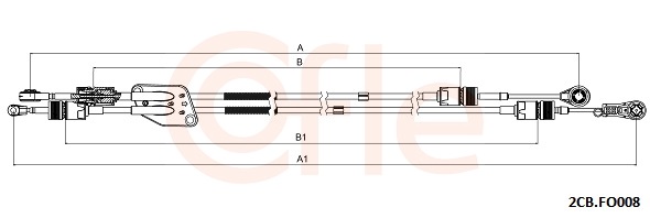 COFLE Seilzug, Schaltgetriebe 2cbfo008 für Ford