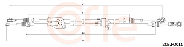 COFLE Seilzug, Schaltgetriebe 2cbfo011 für Ford