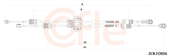 COFLE Seilzug, Schaltgetriebe 2cbfo016 für Ford