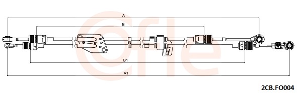 COFLE Seilzug, Schaltgetriebe 2cbfo004 für Ford