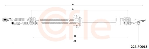COFLE Seilzug, Schaltgetriebe 2cbfo018 für Ford
