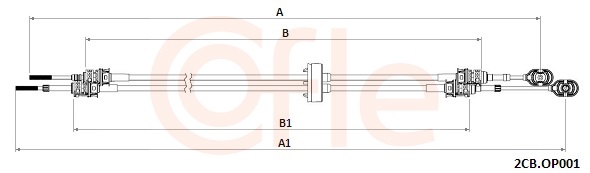 COFLE Seilzug, Schaltgetriebe 2cbop001 für Opel