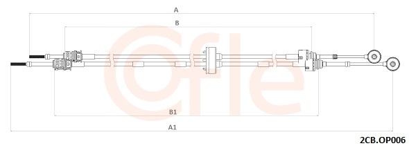 COFLE Seilzug, Schaltgetriebe 2cbop006 für Opel