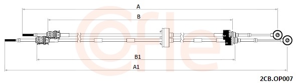 COFLE Seilzug, Schaltgetriebe 2cbop007 für Opel