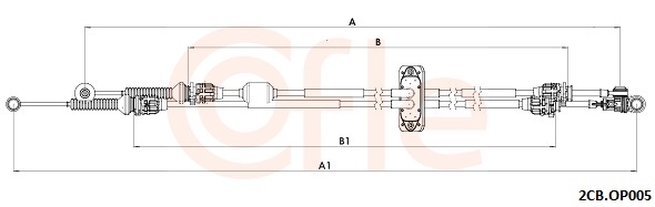 COFLE Seilzug, Schaltgetriebe 2cbop005 für Opel RENAULT