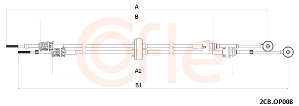 COFLE Seilzug, Schaltgetriebe 2cbop008 für Opel