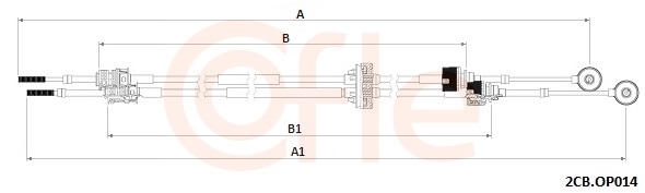 COFLE Seilzug, Schaltgetriebe 2cbop014 für Opel
