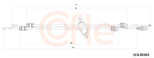 COFLE Seilzug, Schaltgetriebe 2cbre001 für Opel RENAULT