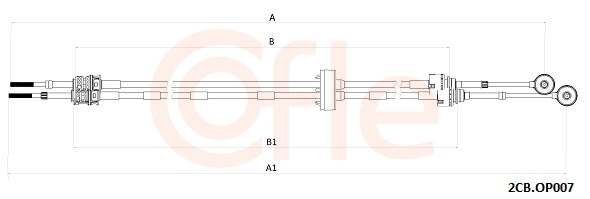 COFLE Seilzug, Schaltgetriebe 2cbop009 für Opel