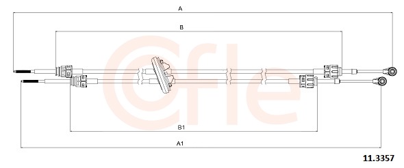 COFLE Seilzug, Schaltgetriebe 113357 für Mercedes VW