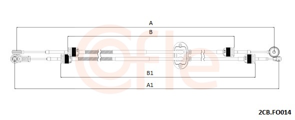 COFLE Seilzug, Schaltgetriebe 2cbfo014 für Ford