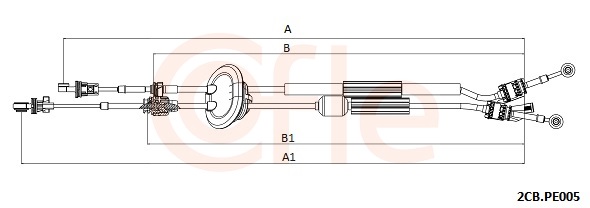 COFLE Seilzug, Schaltgetriebe 2cbpe005 für Peugeot