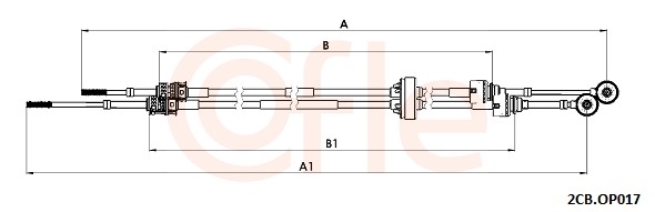 COFLE Seilzug, Schaltgetriebe 2cbop017 für Opel