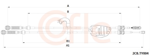 COFLE Seilzug, Schaltgetriebe 2cbty004 für TOYOTA