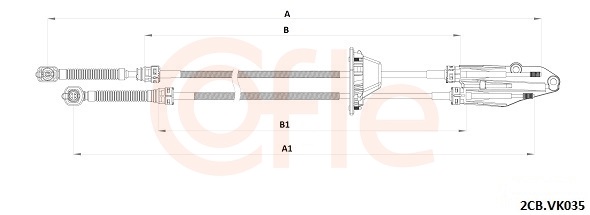 COFLE Seilzug, Schaltgetriebe 922cbvk035 für VW