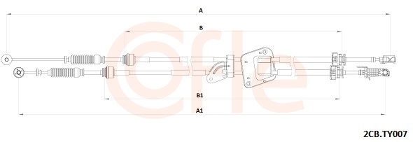 COFLE Seilzug, Schaltgetriebe 922cbty007 für TOYOTA