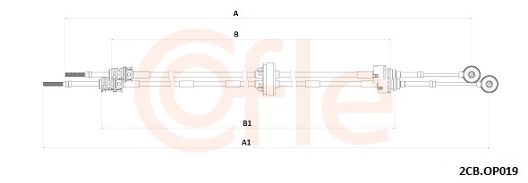 COFLE Seilzug, Schaltgetriebe 922cbop019 für Opel