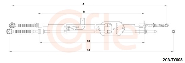 COFLE Seilzug, Schaltgetriebe 922cbty008 für TOYOTA