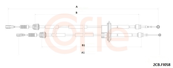COFLE Seilzug, Schaltgetriebe 922cbfi058 für Fiat