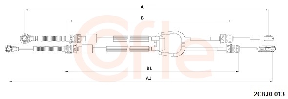 COFLE Seilzug, Schaltgetriebe 922cbre013 für RENAULT