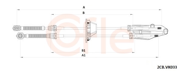 COFLE Seilzug, Schaltgetriebe 922cbvk033 für VW