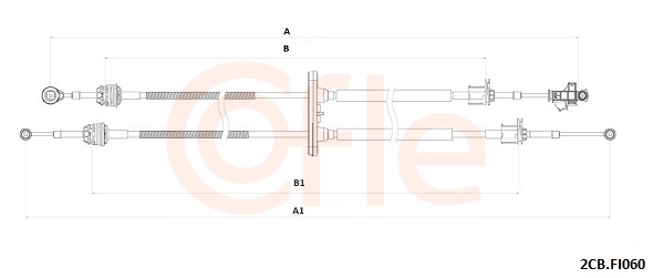 COFLE Seilzug, Schaltgetriebe 922cbfi060 für Fiat Peugeot Citroën