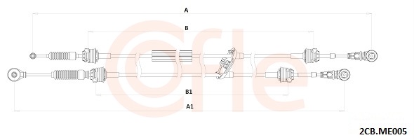 COFLE Seilzug, Schaltgetriebe 922cbme005 für Mercedes