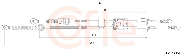 COFLE Seilzug, Schaltgetriebe 127239 für Fiat
